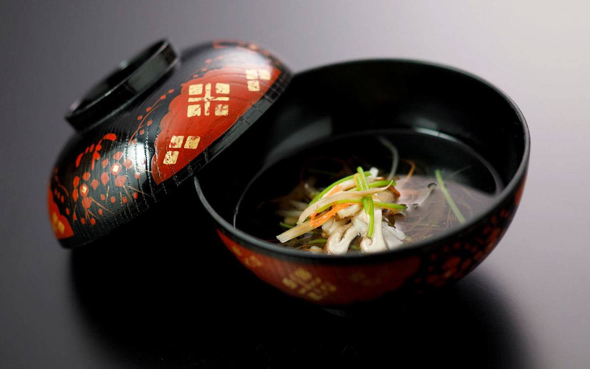 熊本市历史悠久的餐厅田吾作　汤的照片