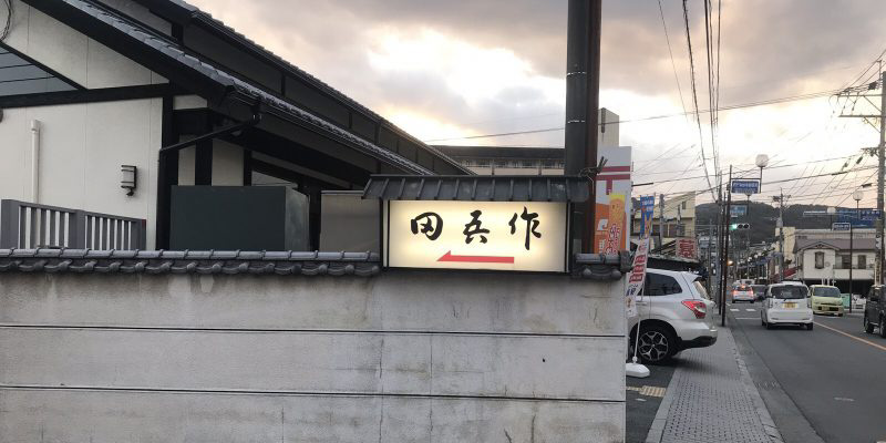 田吾作の看板